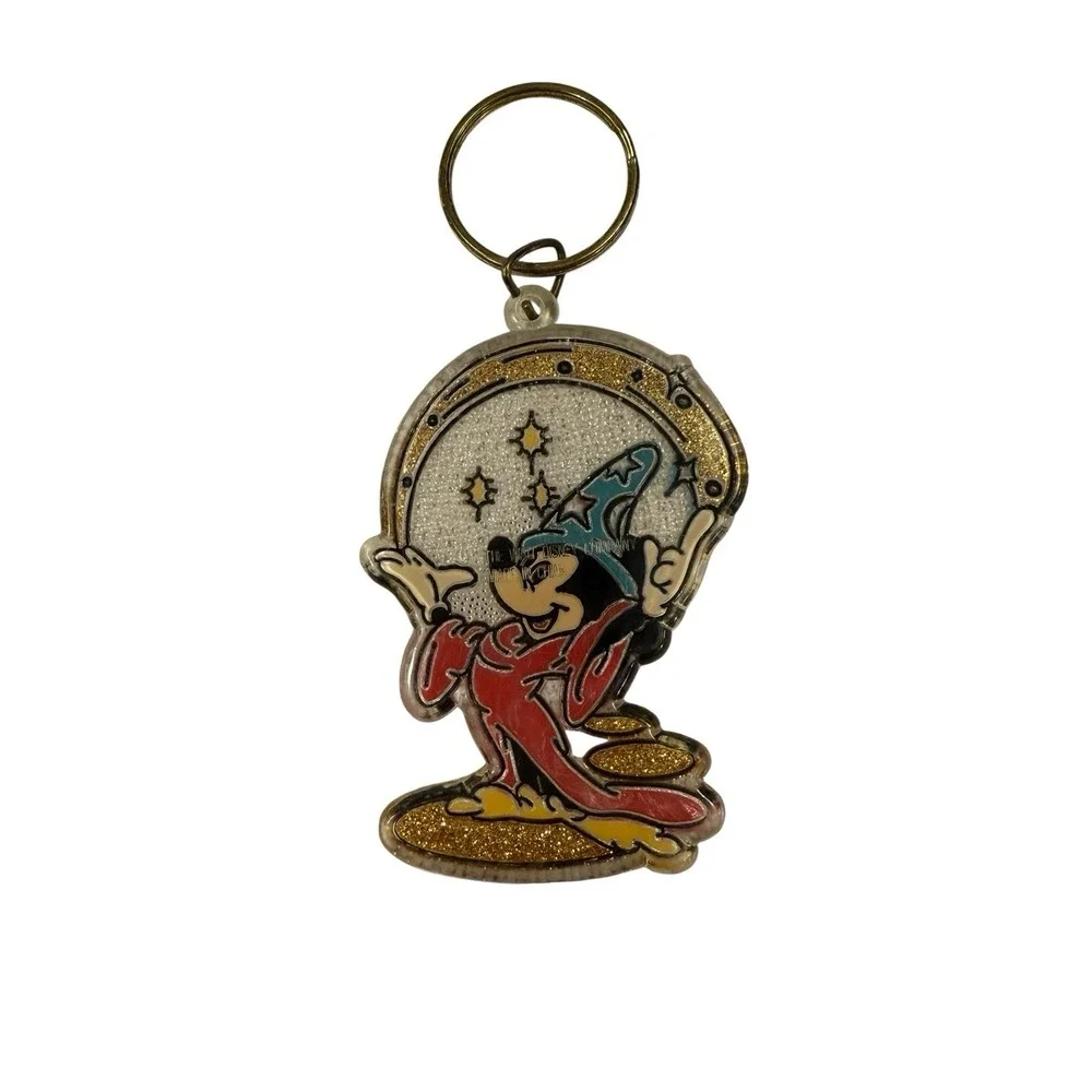 Vintage Collectible Disney Mickey Mouse‎ Wizard Plastic Key Chain